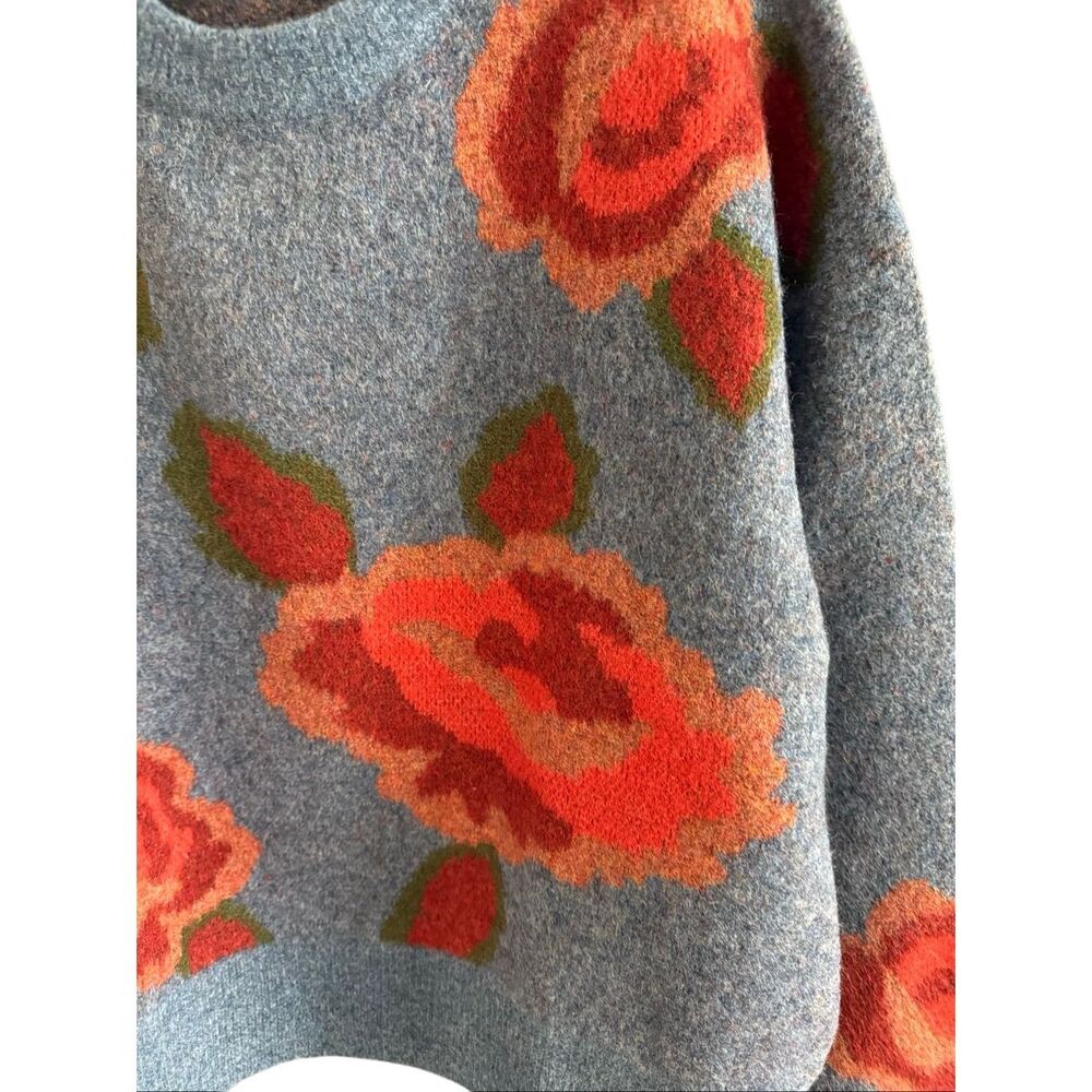 Natural Life Womens Blue Rosie Jacquard Wool Blend Pullover Sweater Size Large - Picture 5 of 9